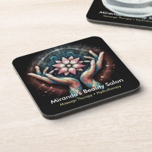 Massage Therapy Healing Hands Energy Spa Wellness Coaster