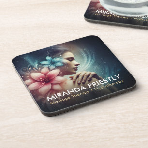 Massage Therapy Healing Hands Energy Spa Wellness Coaster