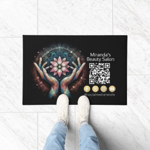 Massage Therapy Healing Hands Energy Spa Wellness Doormat