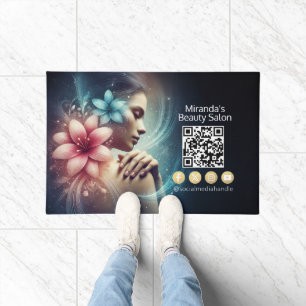 Massage Therapy Healing Hands Energy Spa Wellness Doormat