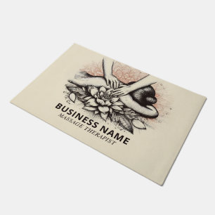 Massage Therapy Healing Hands Energy Spa Wellness Doormat