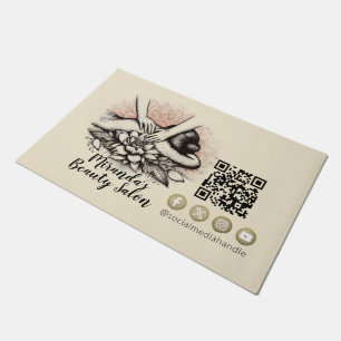 Massage Therapy Healing Hands Energy Spa Wellness Doormat