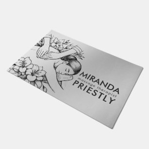 Massage Therapy Healing Hands Energy Spa Wellness Doormat