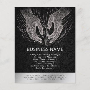 Massage Therapy Healing Hands Energy Spa Wellness Flyer