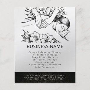 Massage Therapy Healing Hands Energy Spa Wellness Flyer