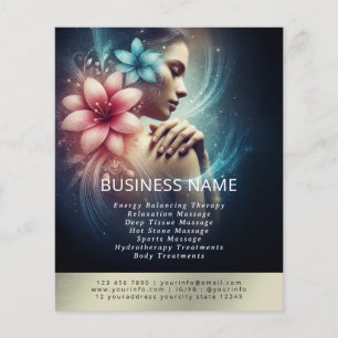 Massage Therapy Healing Hands Energy Spa Wellness Flyer