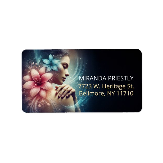 Massage Therapy Healing Hands Energy Spa Wellness Label (Front)