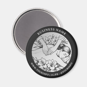 Massage Therapy Healing Hands Energy Spa Wellness Magnet