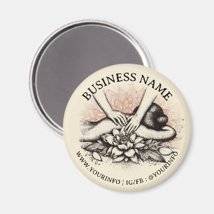 Massage Therapy Healing Hands Energy Spa Wellness Magnet