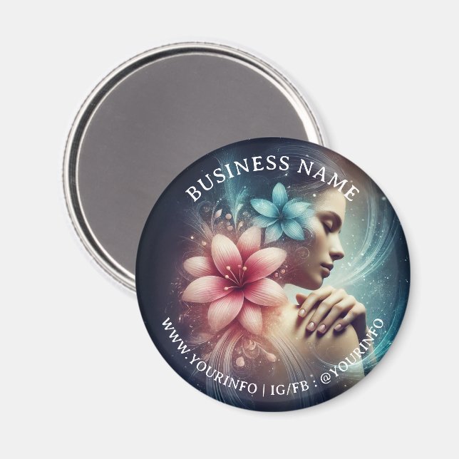 Massage Therapy Healing Hands Energy Spa Wellness Magnet (Front/Back)