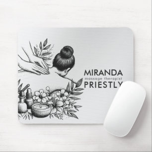 Massage Therapy Healing Hands Energy Spa Wellness Mouse Pad