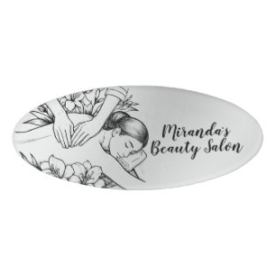 Massage Therapy Healing Hands Energy Spa Wellness Name Tag