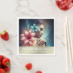 Massage Therapy Healing Hands Energy Spa Wellness Napkin