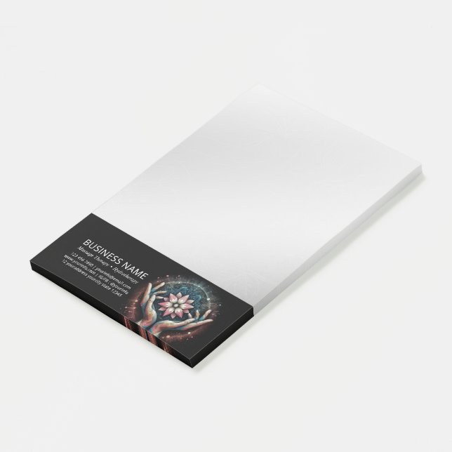 Massage Therapy Healing Hands Energy Spa Wellness Post-it Notes (Angled)