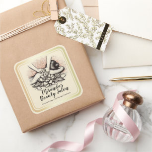 Massage Therapy Healing Hands Energy Spa Wellness Square Sticker