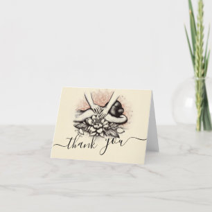 Massage Therapy Healing Hands Energy Spa Wellness Thank You Card