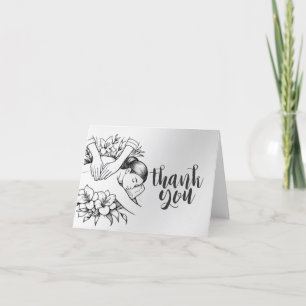 Massage Therapy Healing Hands Energy Spa Wellness Thank You Card