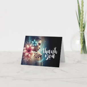 Massage Therapy Healing Hands Energy Spa Wellness Thank You Card