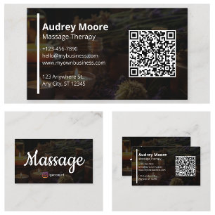 Massage Therapy Holistic Wellness Therapists Business Card