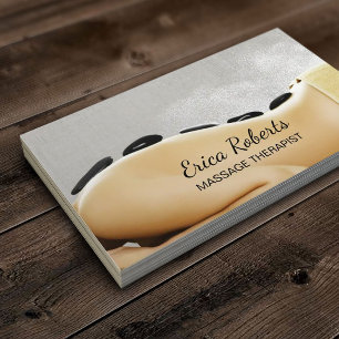 Massage Therapy Hot Stone Beauty Spa Salon Business Card