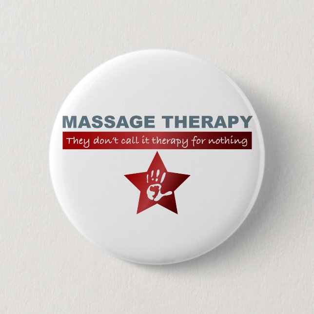 Massage Therapy in Ruby Red 6 Cm Round Badge (Front)