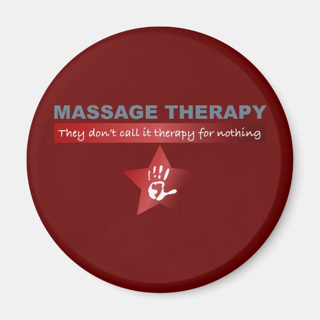 Massage Therapy in Ruby Red Magnet (Front)