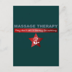 Massage Therapy in Ruby Red Postcard