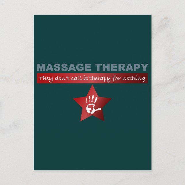 Massage Therapy in Ruby Red Postcard (Front)