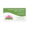 Massage Therapy Lotus Flower Business Cards