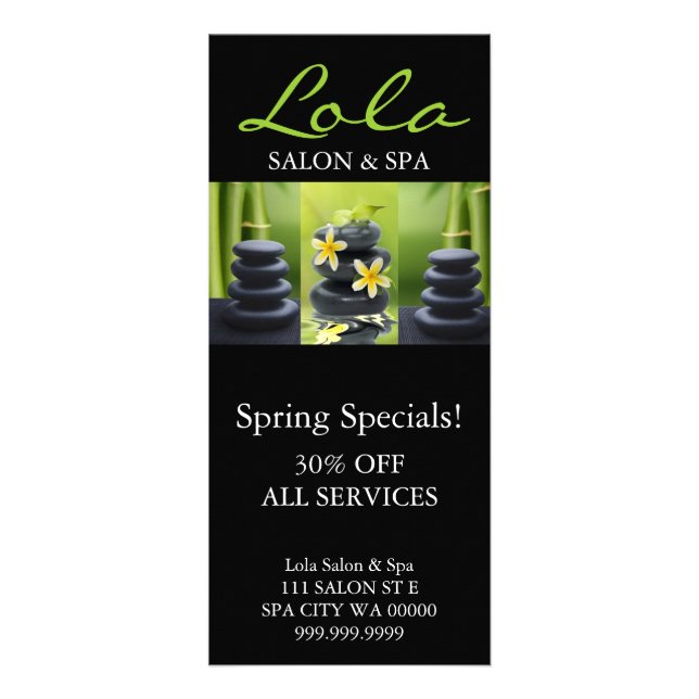 Massage Therapy Makeup Salon Spa Artist Flyer Menu (Front)