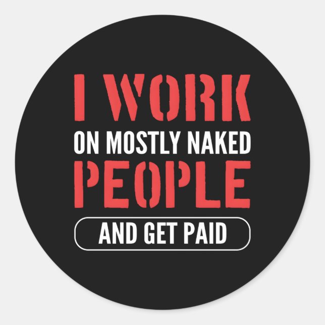 Massage Therapy Masseuse Classic Round Sticker (Front)