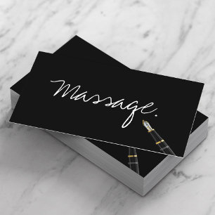 Massage Therapy Minimalist Handwritten Script Business Card