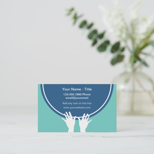Massage Therapy Modern Business Cards  (Standing Front)