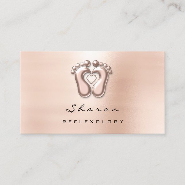 Massage Therapy Reflexology Therapist Social Skinn Business Card (Front)