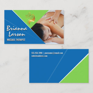 Massage Therapy Session Back Rub Business Card