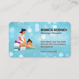 Massage Therapy Session   Health  Business Card