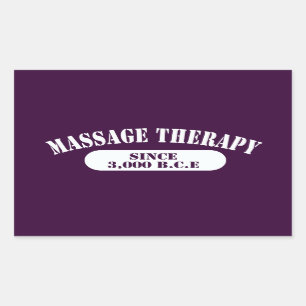 Massage Therapy Since 3,000 B.C.E. Rectangular Sticker