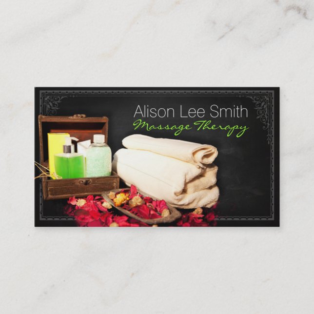 Massage Therapy/Spa/Health Business Card (Front)
