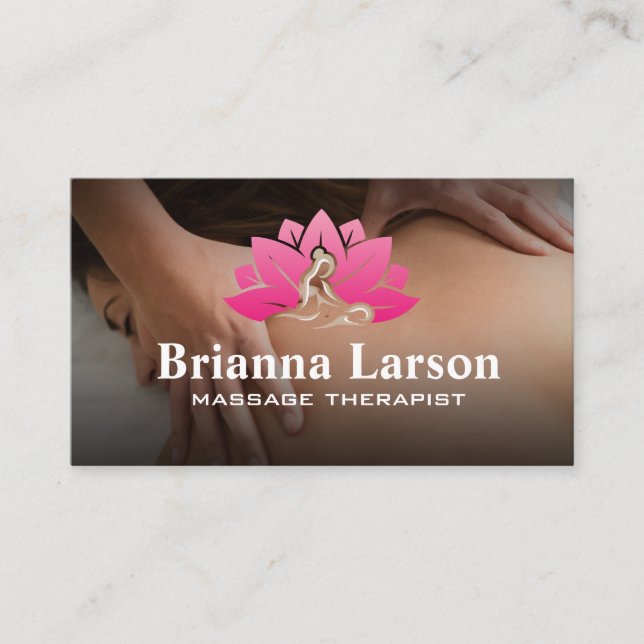 Massage Therapy | Spa Logo Business Card (Front)