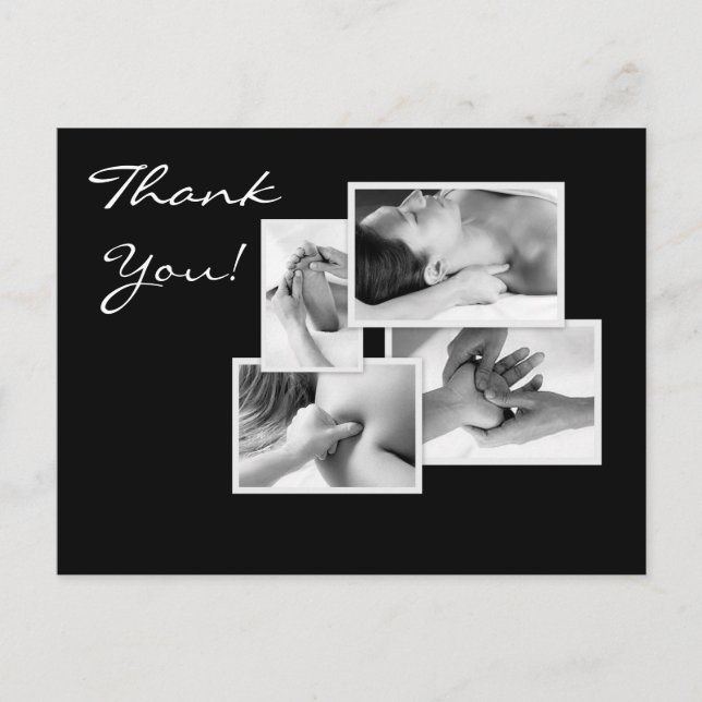 Massage Therapy Thank You Postcard (Front)