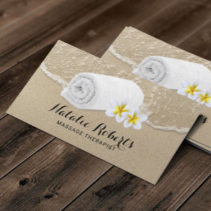 Massage Therapy Tropical Beach Salon & Spa Business Card