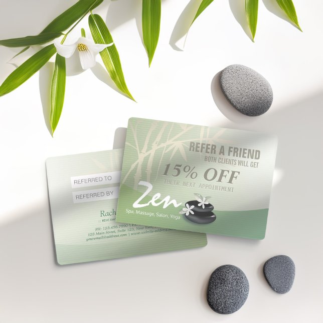 Massage Therapy YOGA SPA Salon Referral Discount Card (Creator Uploaded)