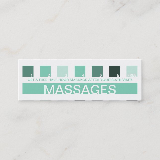 MASSAGES customer appreciation (mod squares) Loyalty Card (Front)