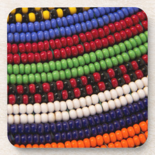 Massai Tribal Bead Pattern Coaster