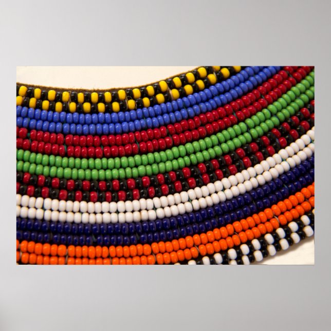 Massai Tribal Bead Pattern Poster (Front)