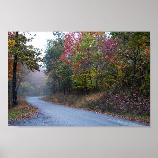 Massanutten Mountain Drive in Fall, Virginia Poster (Front)