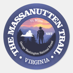 Massanutten Trail (rd2) Classic Round Sticker
