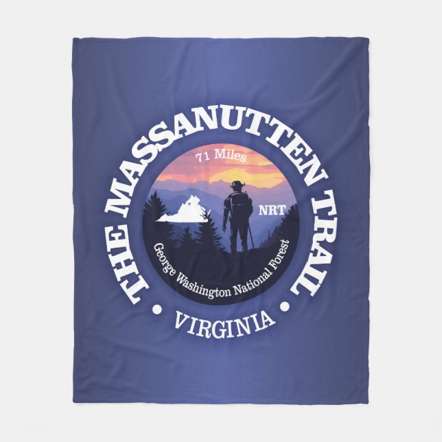 Massanutten Trail (rd2) Fleece Blanket (Front)