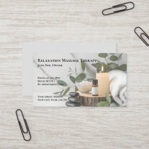 Masseuse Massage Therapy Therapist Business Card