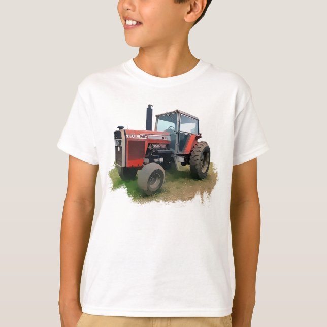Massey Ferguson Red Tractor in the Field T-Shirt (Front)